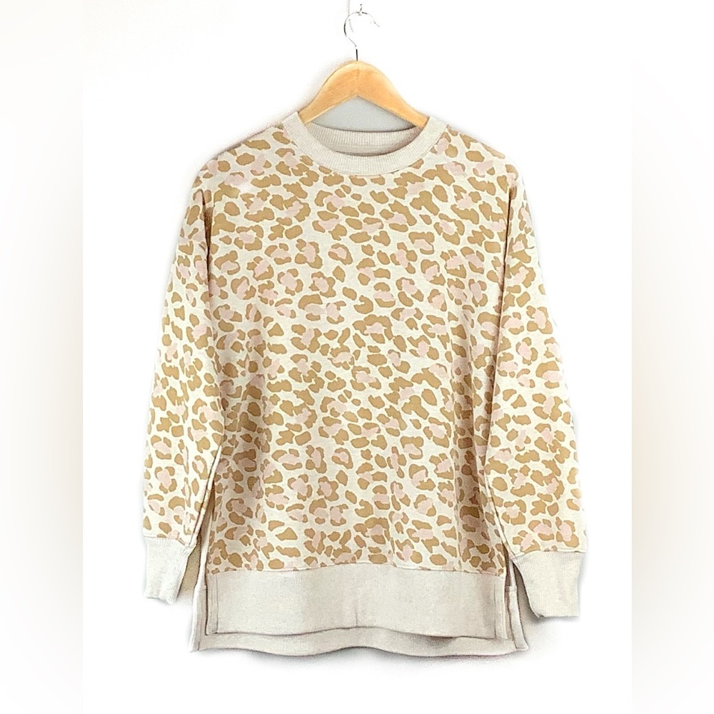 Aerie Cheetah Print Pullover Crewneck Sweater Size XS NWOT